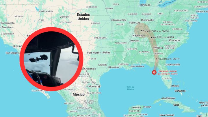 Así se ve el ojo del huracán Helene desde un avión; impactará Florida | VIDEO