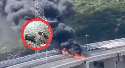 'Hay uno despedazado': captan terrible escena tras choque de tráiler en Autopista Saltillo-Monterrey | VIDEO