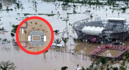 Arena GNP de Tenis bajo el agua en Acapulco tras huracán John