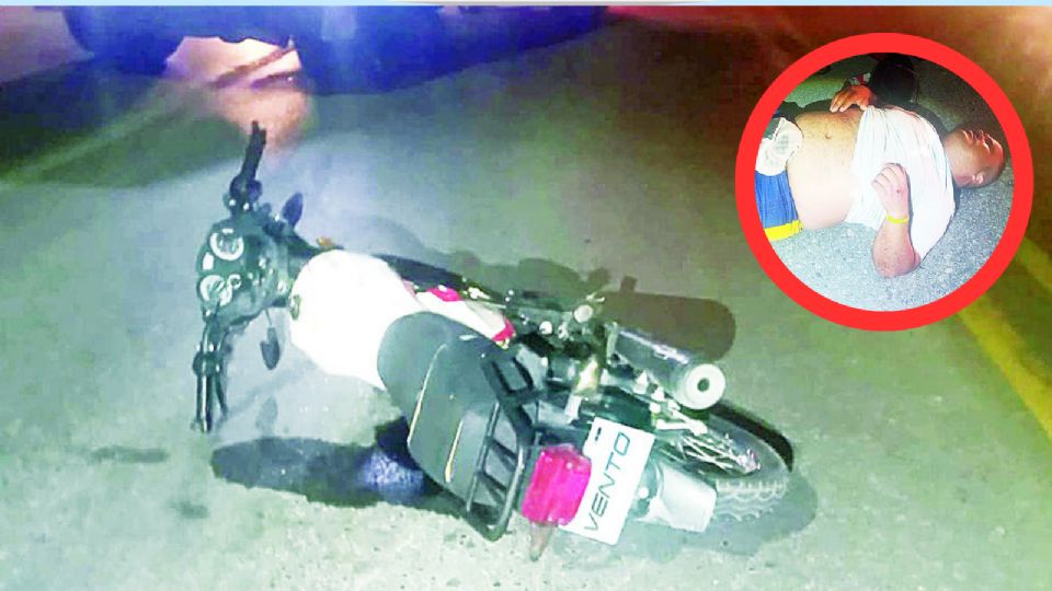 El motociclista fue llevado al hospital para la atención de sus heridas