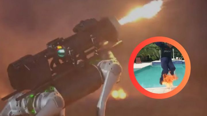 'Streamer' sufre disparos de fuego por perro robot en plena transmisión | VIDEO