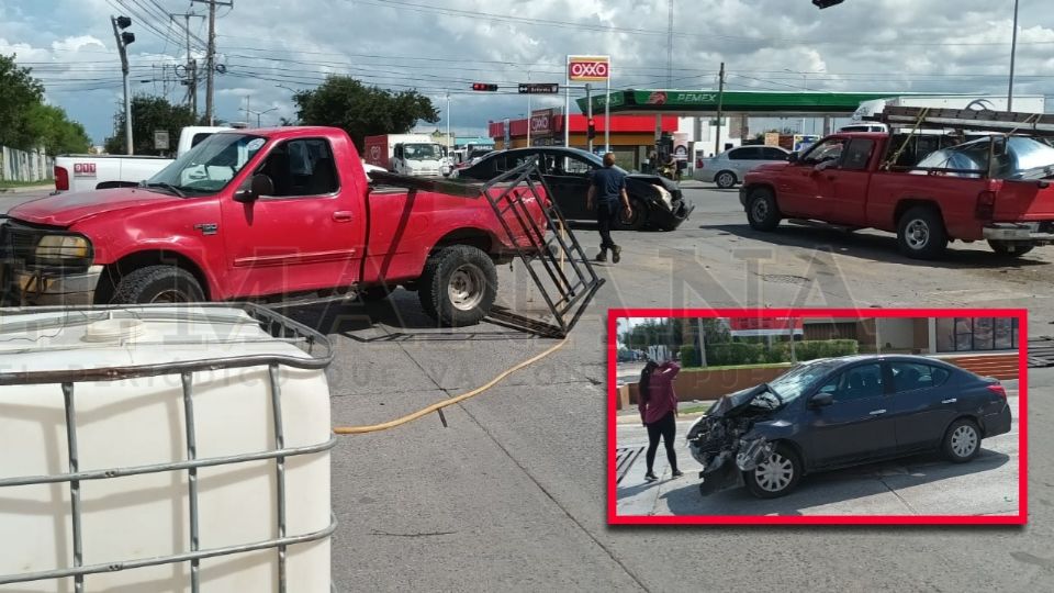 La falta de respeto a las leyes viales provocaron esta carambola, en el que afortunadamente nadie salió herido