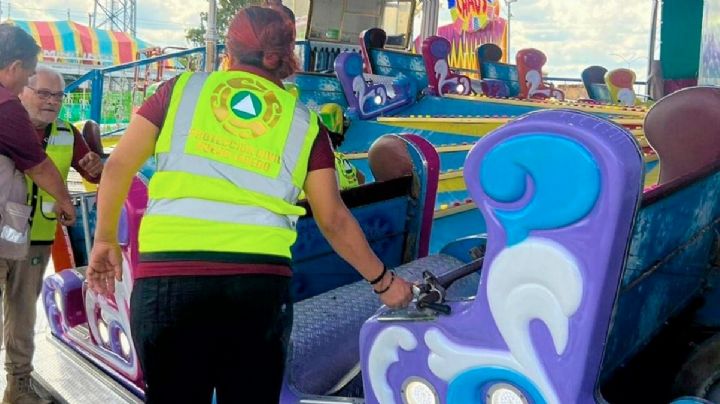 Supervisan juegos mecánicos para EXPOMEX 2024 en Nuevo Laredo