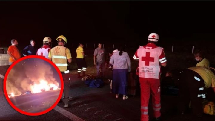 Van 13 heridos en el carreterazo de la Nacional; chofer del autobús se dio a la fuga