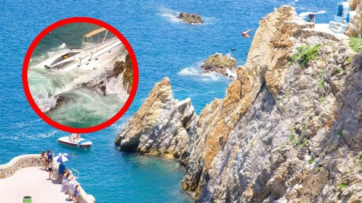 Yate se hunde tras impactarse con risco en 'La Quebrada' de Acapulco | VIDEO