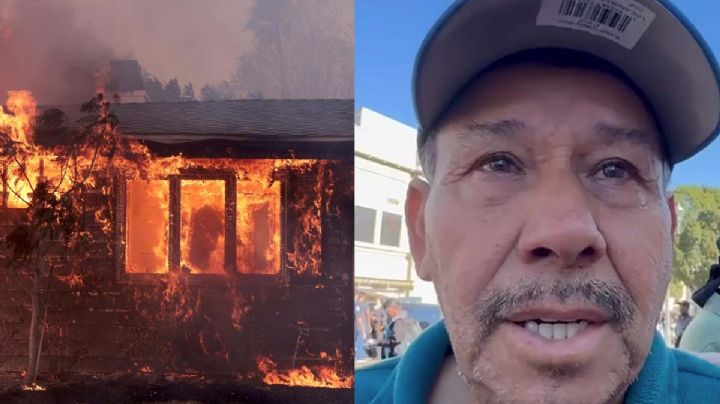 Mexicano llora y narra cómo vivió incendios en Los Ángeles: 'no tengo donde vivir' | VIDEO