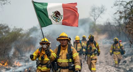 'Esto es lo que hacen los amigos'; dan trato de héroes a bomberos mexicanos en California