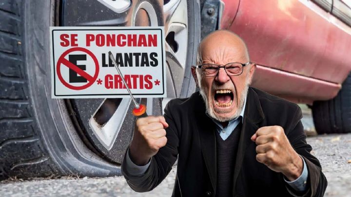 Si te estacionas en una banqueta y te ponchan las llantas, esto puedes hacer