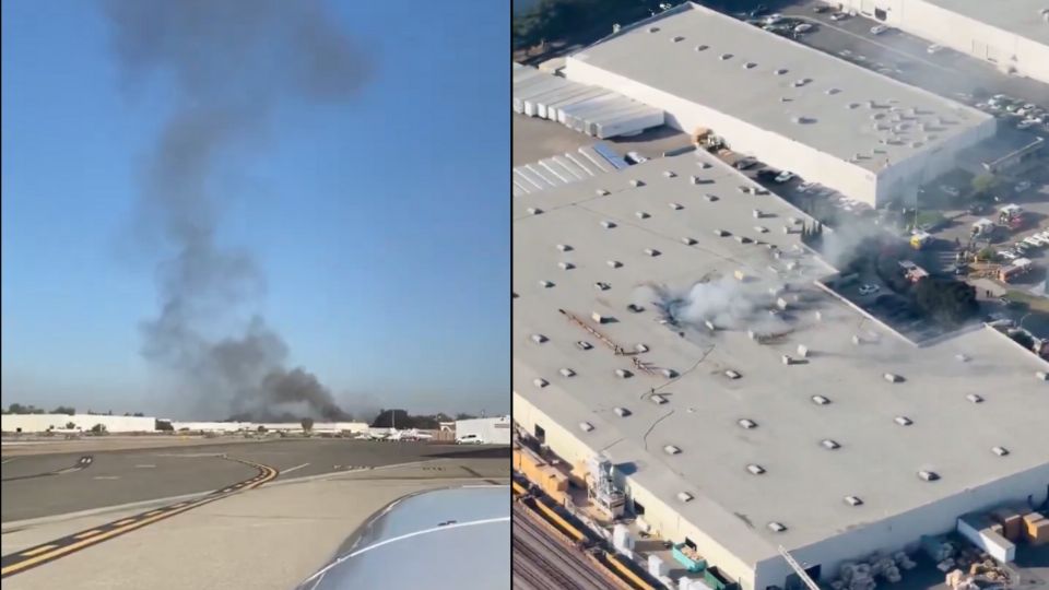 Una avioneta se estrelló en una bodega de California