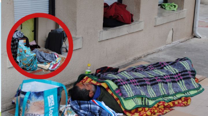 Personas sin hogar sufren el intenso frío en las calles de Laredo; bajará más la temperatura