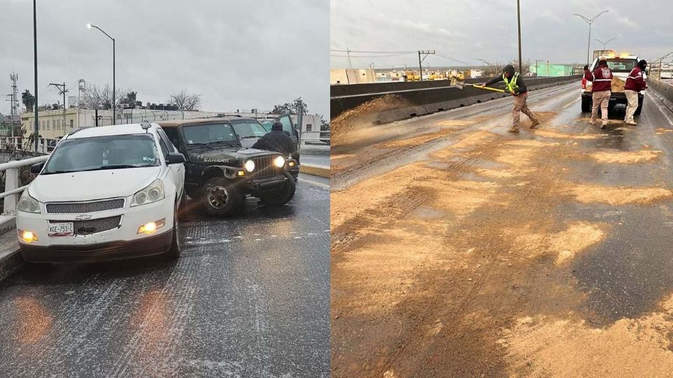 Algunos puentes se congelaron en Nuevo Laredo