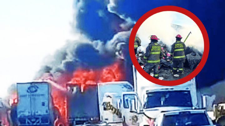 Fuego arrasa con cajas de tráiler en Nuevo Laredo; ¿qué pasó?