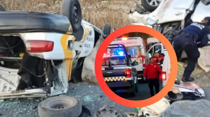 Fatal encontronazo entre taxi y automóvil; hay ocho muertos, entre ellos tres menores de edad