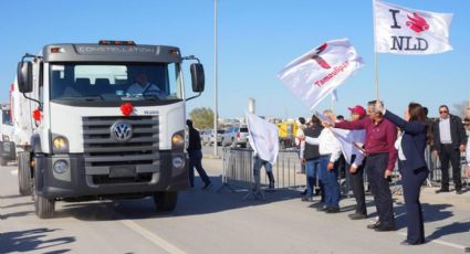 Dan banderazo a nuevos camiones de recolección de basura en Nuevo Laredo