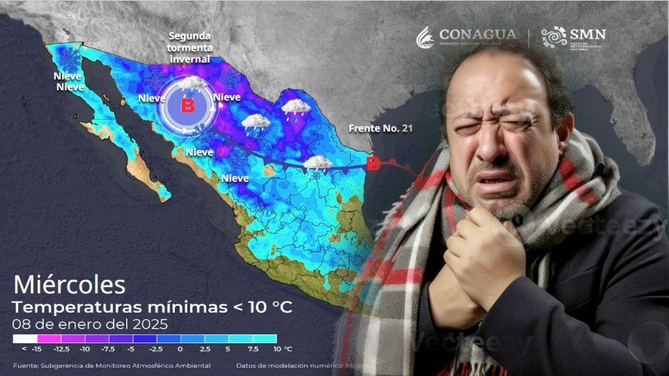 Las bajas temperaturas continuarán en varios puntos de la república