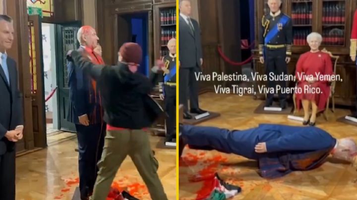 Activista destruye importante figura de cera en la CDMX; embajada de Israel condena el hecho | VIDEO