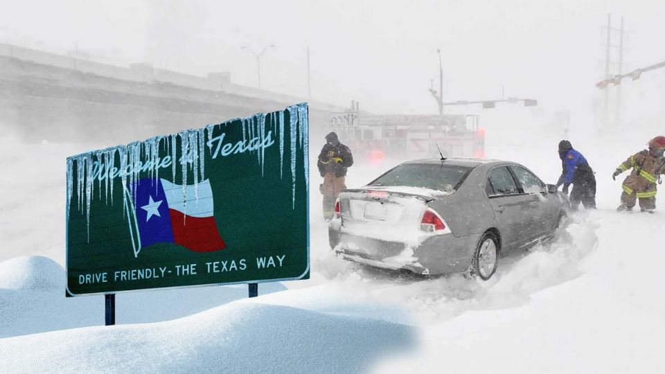 Nieve y hielo en Texas por tormenta invernal