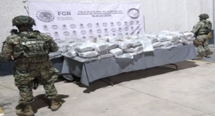 Elementos del Ejército Méxicano y la FGR aseguran 230 kilos de marihuana en Nuevo León
