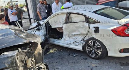 Héctor provoca choque múltiple en Nuevo Laredo; terminó con una posible fractura