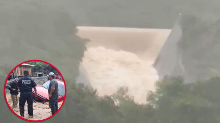Lluvias desbordan presa Jalpan en Querétaro y causa evacuaciones de familias