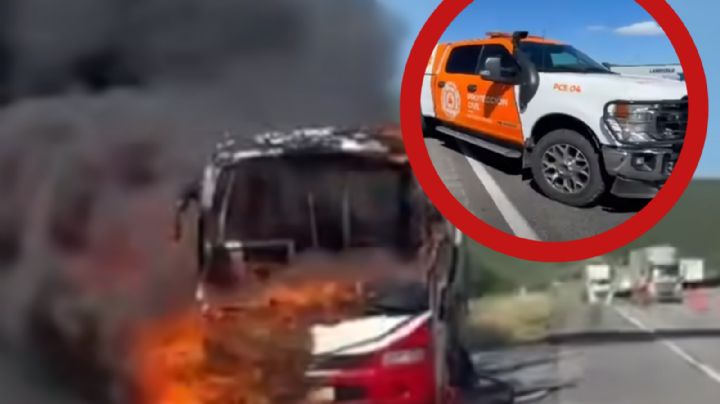 Infierno en la carretera: fuego arrasa con autobús de SENDA; ¿qué le pasó a los pasajeros? | VIDEO