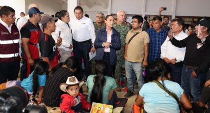 Claudia Sheinbaum encabeza recorrido por zonas afectadas por lluvias; asegura apoyo total a damnificados