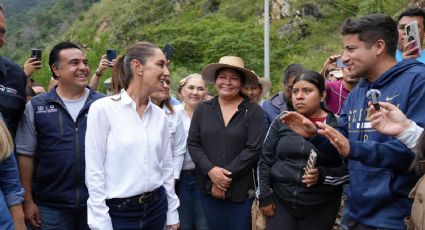 Claudia Sheinbaum supervisa labores y apertura de caminos de Querétaro; inicia censo a damnificados