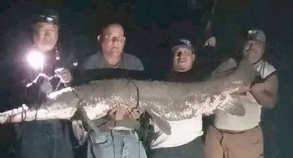 Este ha sido el catán más grande capturado en el río Bravo; pescadores dicen que es récord histórico