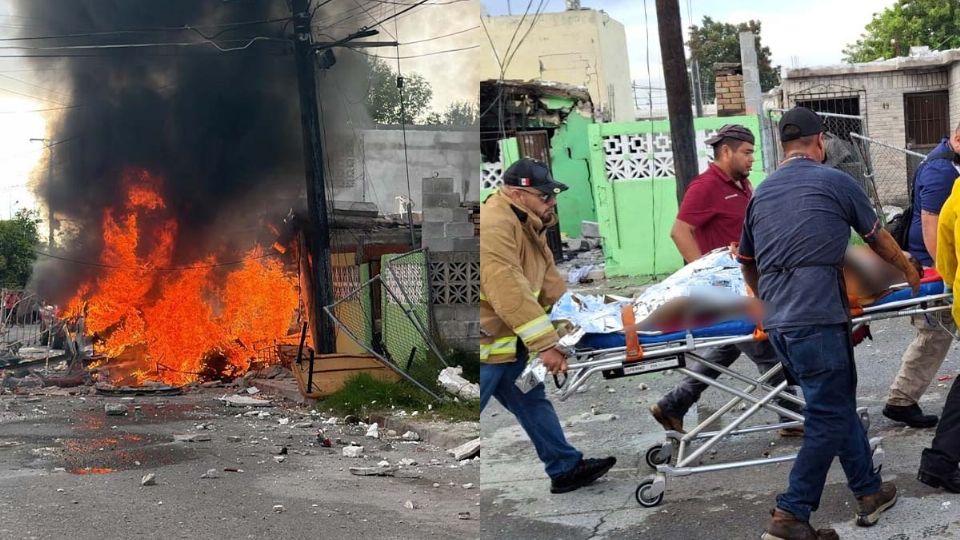 Elementos de rescate llegaron para ayudar a las personas lesionadas por la explosión
