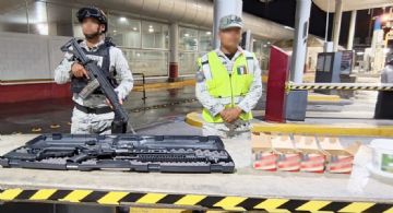 Detienen a tres 'gringos' que querían pasar armamento de alto poder por el puente Benito Juárez