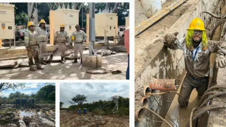 CFE reporta 92% de avance en el restablecimiento eléctrico tras lluvias e inundaciones