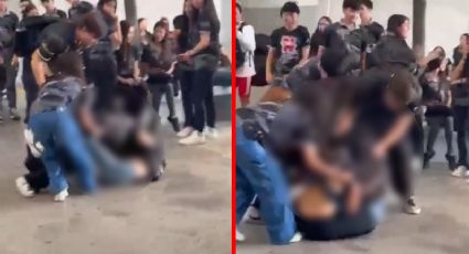 Captan grave pelea entre alumnas de preparatoria en Monterrey; maestros no intervinieron | VIDEO