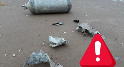 Hallan posible basura espacial en Playa Bagdad; alertan daño ambiental