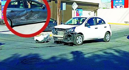 Dulce y Ricardo chocan brutalmente en Nuevo Laredo; autos quedaron destrozados