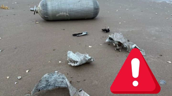 Hallan posible basura espacial en Playa Bagdad; alertan daño ambiental