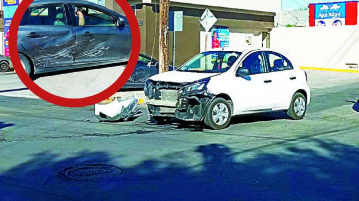 Dulce y Ricardo chocan brutalmente en Nuevo Laredo; autos quedaron destrozados