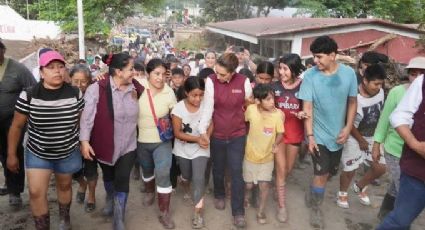 Informa Claudia Sheinbaum inicio de censo y apertura parcial de camino en Huehuetla, Hidalgo