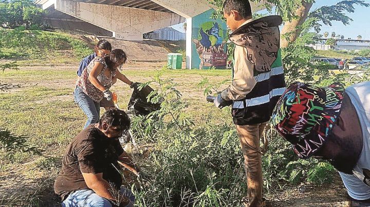 Limpian río Bravo, por salud de todos; retiran desperdicios de las orillas