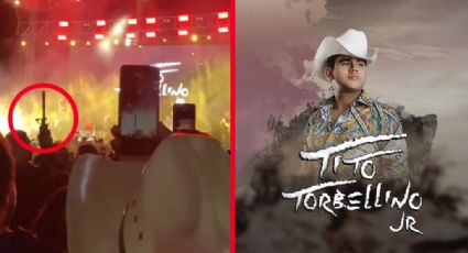 Hombre lanza disparos al aire en concierto de famoso cantante de narcocorridos | VIDEOS