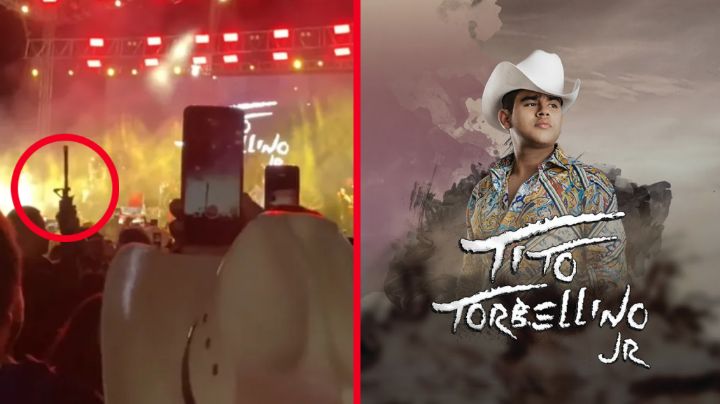 Hombre lanza disparos al aire en concierto de famoso cantante de narcocorridos | VIDEOS