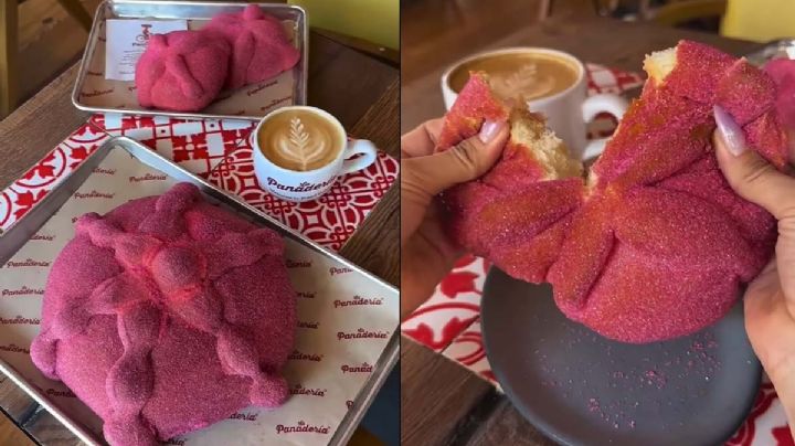 Panadería de Texas que tiene el único y delicioso pan de muerto de color rosa