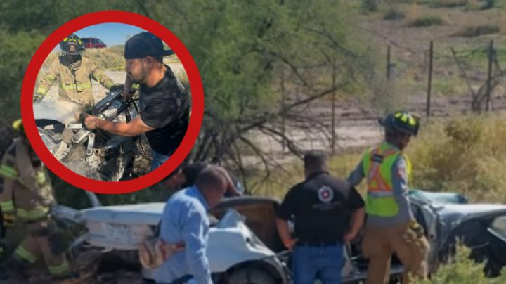 Conductor choca aparatosamente contra pipa y muere en Coahuila; quedó prensado