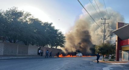 Pipa de diésel explota en Nuevo León; incendio arrasa con 8 casas y más de 20 vehículos