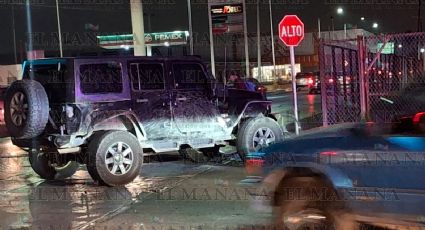 Nuevo Laredo: conductora se pasa el alto y provoca aparatoso accidente en Calzada de Los Héroes