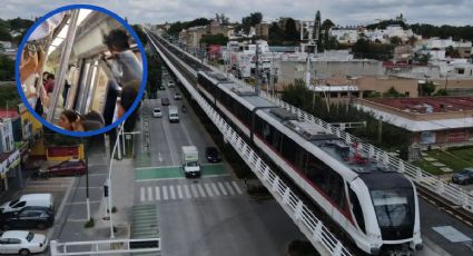 MOMENTO EXACTO en el que un hombre muere tras caer de tren ligero en Guadalajara; viajaba colgado en una ventana