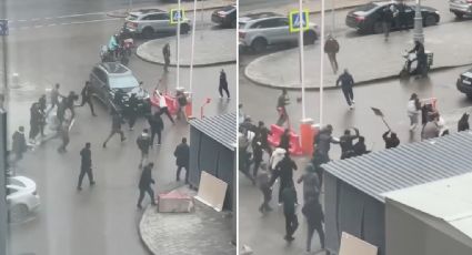 Migrantes se enfrentan con palos y palas en complejo residencial; hay 40 detenidos | VIDEO