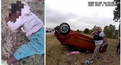 MOMENTO EXACTO en el que rescatan a bebé tras brutal choque; estaba atrapado entre los fierros