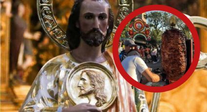Devoto de San Judas Tadeo reparte tacos a feligreses; ‘Por eso la manda, para que nos vaya bien’