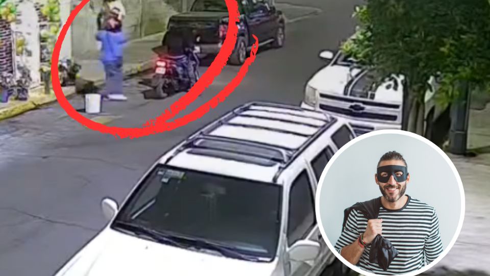 Un par de hombres sustrajeron una enorme figura de San Judas Tadeo