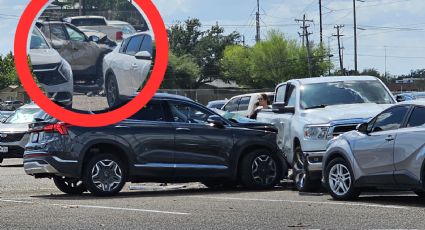 Conductor con urgencia médica provoca 'carambola' en frente de Dillard´s en Laredo; 7 autos dañados